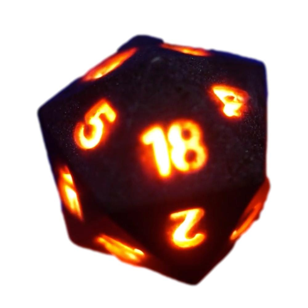 Luminous Electronic Glow Polyhedral DND RPG Game Dice Set of 7