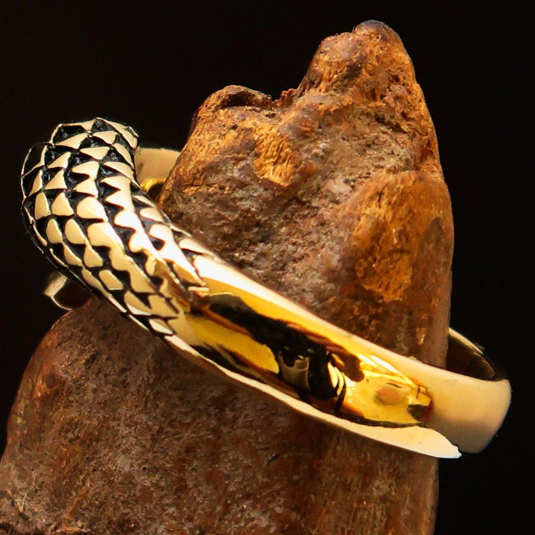Excellent crafted Men's Band Ring Dragon Claw antiqued - Brass